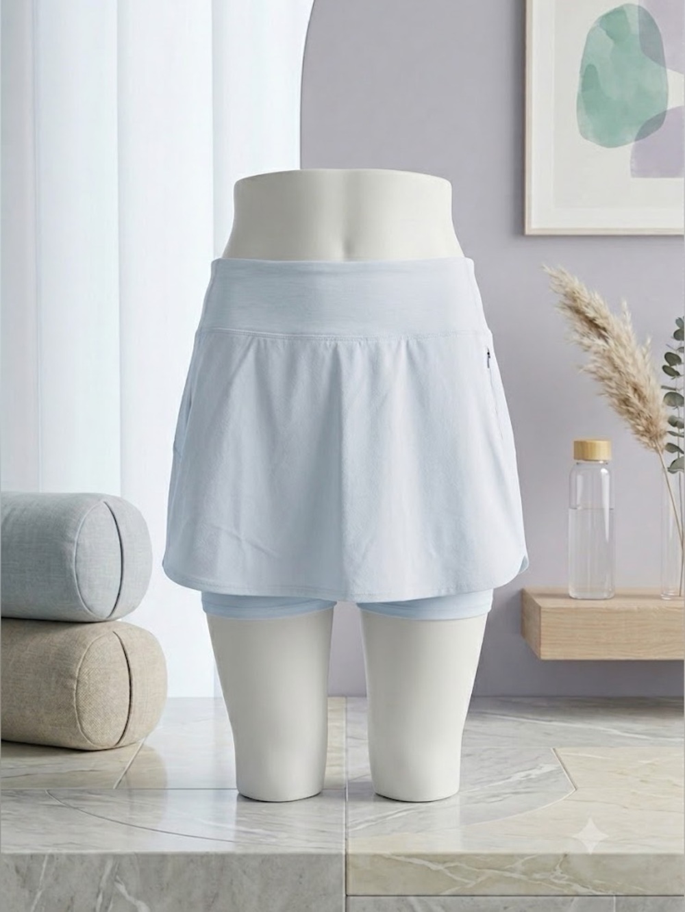 Outdoor Voices Pale Blue High-Rise Active Skort